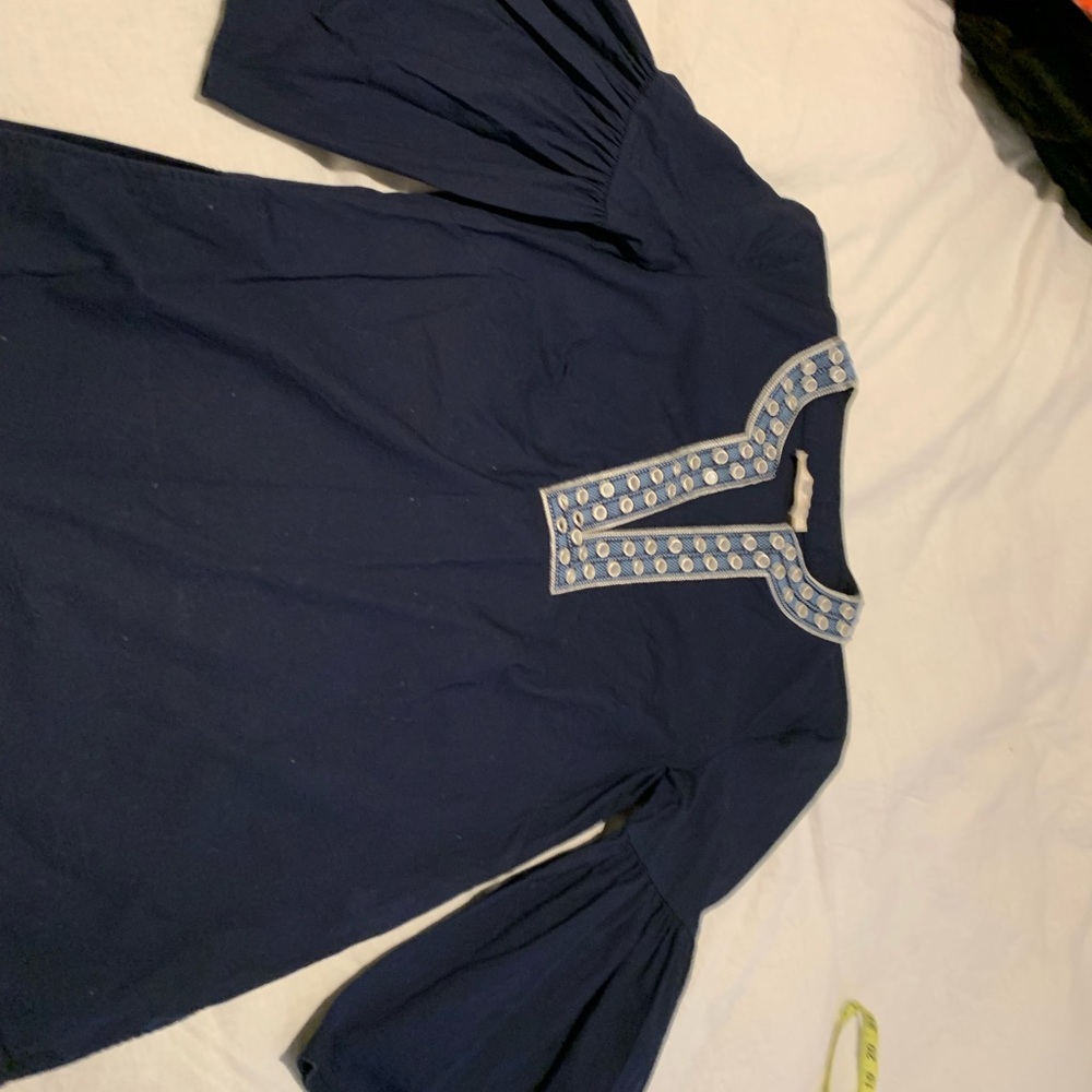 Tory Burch tunic size 2 navy blue